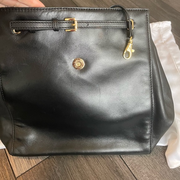 Michael Kors Lana Backpack black calf gold trim new without tags - Picture 12 of 12